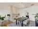 Bright dining room with a fireplace, chandelier, and elegant décor at 3130 Butler Bay N Dr, Windermere, FL 34786