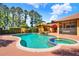 Backyard oasis featuring a large swimming pool and spa, surrounded by lush landscaping and sunny patio at 3130 Butler Bay N Dr, Windermere, FL 34786