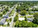 An aerial view of a residential area with mature trees and easy access to local amenities and neighborhood streets at 3515 Leslie Dr, Orlando, FL 32806