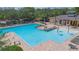 The community pool provides lounge seating, water features, and a covered picnic area for summer fun at 413 Pursley Dr, Deland, FL 32724