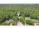 Aerial view of property surrounded by lush green trees with locator pin displayed at 621 Estates Pl, Longwood, FL 32779