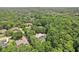 Lovely aerial view of a neighborhood with expansive tree coverage and beautifully maintained lawns at 621 Estates Pl, Longwood, FL 32779