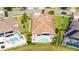 Beautiful aerial view of a luxurious home with a pool and landscaped yard at 7388 John Hancock Dr, Winter Garden, FL 34787