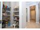 Pantry featuring metal shelving and storage capacity at 7388 John Hancock Dr, Winter Garden, FL 34787