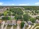 A beautiful aerial view of a quiet residential neighborhood with mature trees and well-maintained lawns at 7939 Riffle Ln, Orlando, FL 32818