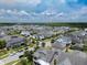 Aerial view of a well-planned neighborhood with a variety of home styles, lush greenery, and community spaces at 9201 Smithies St, Orlando, FL 32827