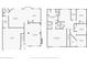 Detailed floor plan of the first and second floors, showing layout of the house at 9454 Candice Ct, Orlando, FL 32832