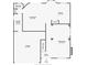 Detailed floor plan of the first floor, showing layout of the kitchen, living room and garage at 9454 Candice Ct, Orlando, FL 32832