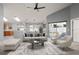 Inviting living room with neutral tones, plush seating, and seamless access to outdoor spaces at 10473 Glassborough Dr, Orlando, FL 32825
