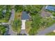 Overhead view of a home highlighting its curb appeal, landscaping, and proximity to local streets at 1200 Ridge Rd, Longwood, FL 32750