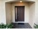 Close-up of the home's front door with brick entryway and neutral exterior at 1227 Juniper Hammock St, Winter Garden, FL 34787