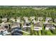 Aerial view of multiple two-story homes with a backdrop of a dense green tree canopy at 13924 Jomatt Loop, Winter Garden, FL 34787