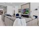 Cozy living room area with a fireplace, comfortable sectional sofa, TV, and stylish decor, perfect for relaxation at 1526 Euston Dr, Reunion, FL 34747