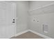 Bright laundry room with white walls and trim, featuring a shelf and hookups at 15300 Sw 62Nd Ct, Ocala, FL 34473