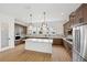 Spacious kitchen features modern appliances, a large center island, and stylish backsplash at 2296 Brix Sts, Orlando, FL 32804