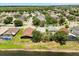 Neighborhood view of well-maintained homes with screened in pools and green landscape near lake at 2422 Holly Pine Cir, Orlando, FL 32820