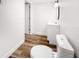 Bathroom featuring a vanity, toilet, and neutral decor, creating a functional space at 2623 8Th St, Orlando, FL 32820