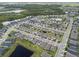 Aerial view of a residential community, showcasing orderly streets and green spaces at 2929 Bluestem Ln, Clermont, FL 34714