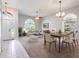 Open-concept living and dining space with stylish furnishings and abundant natural light at 3713 Becontree Pl, Oviedo, FL 32765