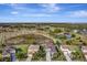 Captivating aerial view of a well-maintained home, lush landscaping, and serene water views creating a tranquil setting at 4123 Oaktree Dr, Davenport, FL 33837