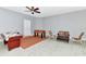 Versatile bonus room with ceiling fan, pool table, and foosball providing ample space for activities and recreation at 4123 Oaktree Dr, Davenport, FL 33837