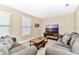 Cozy living room with neutral colors, carpet and comfortable seating at 4123 Oaktree Dr, Davenport, FL 33837
