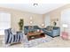 Cozy living room featuring neutral paint, plush couches, and a decorative rug for comfortable living at 4123 Oaktree Dr, Davenport, FL 33837