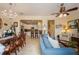 Bright and inviting living room with elegant dining area and open kitchen concept at 4709 Fox St, Orlando, FL 32814