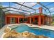 Screened-in pool with plenty of seating in this backyard oasis at 5306 Crane Hill Ct, St Cloud, FL 34771