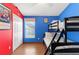 bedroom with bunk beds, natural light, and themed decorations at 8102 Pomo Dr, Kissimmee, FL 34747