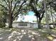 Spacious backyard with mature trees, offering shade and privacy for outdoor activities at 9148 Oakwood Dr, Lake Wales, FL 33898