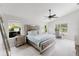 Tranquil bedroom with vaulted ceiling, lots of natural light at 9285 Wickham Way, Orlando, FL 32836