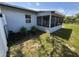 Enclosed screen porch and backyard view of this single story home with green grass at 2315 Pembrook Dr, Orlando, FL 32810
