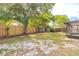 Large fenced backyard with mature trees, ideal for outdoor activities at 1005 Black Willow Dr, Oviedo, FL 32765