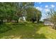 Lush backyard with mature trees providing shade, offering a serene outdoor space at 19 Hemlock Terrace Way, Ocala, FL 34472