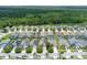 High-angle shot of a Gathering-friendly neighborhood with neatly lined homes, green lawns, and inviting backyard pools at 2222 Wyndham Palms Way, Kissimmee, FL 34747
