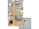 Detailed floor plan showcasing two bedrooms, living area, kitchen, and outdoor terrace at 224 Woodmere Blvd, Sanford, FL 32773