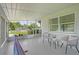 Inviting screened porch with seating area and a hammock for relaxing outdoors at 224 Woodmere Blvd, Sanford, FL 32773
