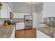 Bright kitchen featuring white cabinetry, stainless steel appliances, and granite countertops at 2935 Canoe Cir, St Cloud, FL 34772