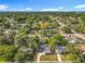 Neighborhood aerial showcases lush trees and nearby lake, nestled in a serene community at 604 Thrush Ave, Longwood, FL 32750