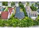 Aerial view of the home showcasing the roof, and well-maintained landscaping at 922 Jasmine St, Celebration, FL 34747