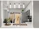 Modern kitchen featuring stainless steel appliances, white cabinetry, and stylish pendant lighting at 1358 Brookebridge Dr, Orlando, FL 32825