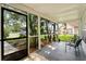 Relaxing screened porch with comfortable seating and view of the lush landscaping at 1358 Brookebridge Dr, Orlando, FL 32825