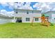 Spacious backyard with a playset and outdoor seating area, perfect for entertaining and relaxation at 2149 Tudor Rose Dr, Sanford, FL 32773