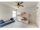 Bright bedroom with a whimsical bunkbed, soft natural light, and ceiling fan at 2149 Tudor Rose Dr, Sanford, FL 32773
