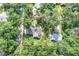 Aerial view of a charming property surrounded by lush trees, showcasing its private location at 264 Agnes Ave, Longwood, FL 32750