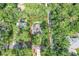 Aerial view of a home surrounded by lush trees, showcasing its private setting at 264 Agnes Ave, Longwood, FL 32750