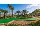 Scenic miniature golf course with vibrant green turf and palm trees under a bright sky at 2665 Petition Ln, Kissimmee, FL 34746