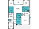 Detailed floor plan showcasing open-concept living, four bedrooms, and a two-car garage at 308 Free Range Dr, Clermont, FL 34715