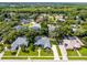 Beautiful aerial view showcasing homes with mature trees, lush landscaping, and swimming pools at 315 Lake Rd, Lake Mary, FL 32746